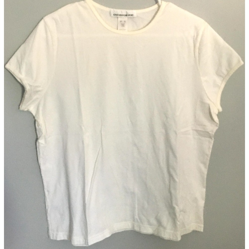Jones New York Sport Shirt Womens XL White Stretch Crewneck Short Sleeve Tee